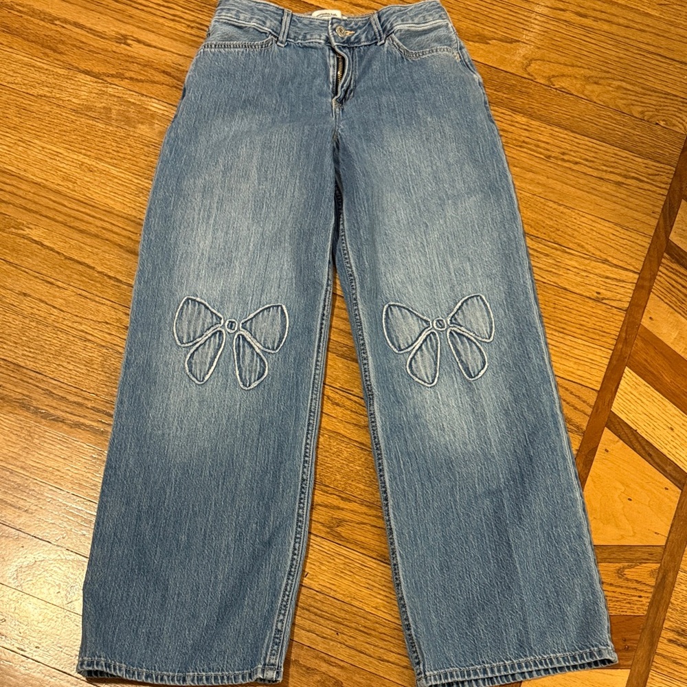 Abercrombie Kids Light Blue Jeans with Bow Details